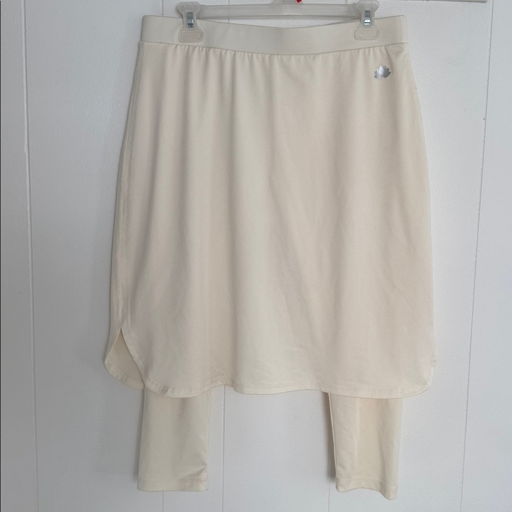 Cream Snoga Athletics Skirt with Attached Leggings
